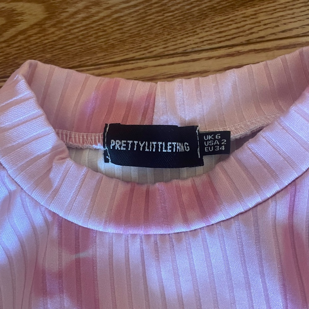 PrettyLittleThing Pink Ribbed Top